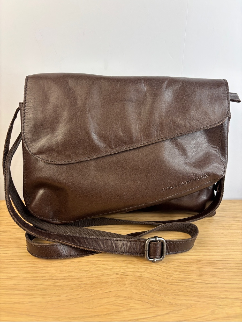 Spikes‎ & Sparrow Bronco Carline Brown Leather Crossbody Bag LIKE NEW!